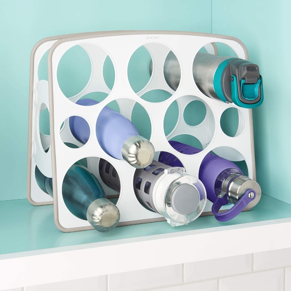 YouCopia BottleStand: Water Bottle, Travel Mug & Wine Bottle Organizer - $30 MSR